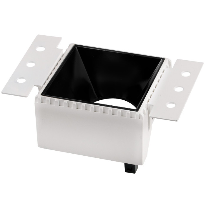 LED lubų šviestuvas, kvadratinis, aliumininis, juodas reflektorius