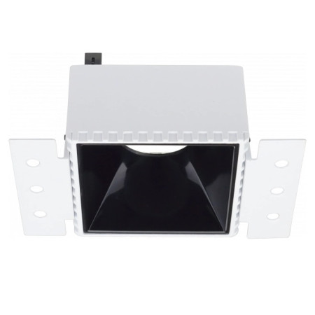 LED lubų šviestuvas, kvadratinis, aliumininis, juodas reflektorius