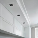 LED lubų šviestuvas, kvadratinis, aliumininis, juodas reflektorius