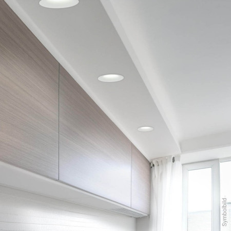 LED lubų šviestuvas, apvalus, gipsinis