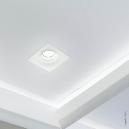 LED lubų šviestuvas, kvadratinis, gipsinis, apvalus