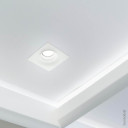 LED lubų šviestuvas, kvadratinis, gipsinis, apvalus