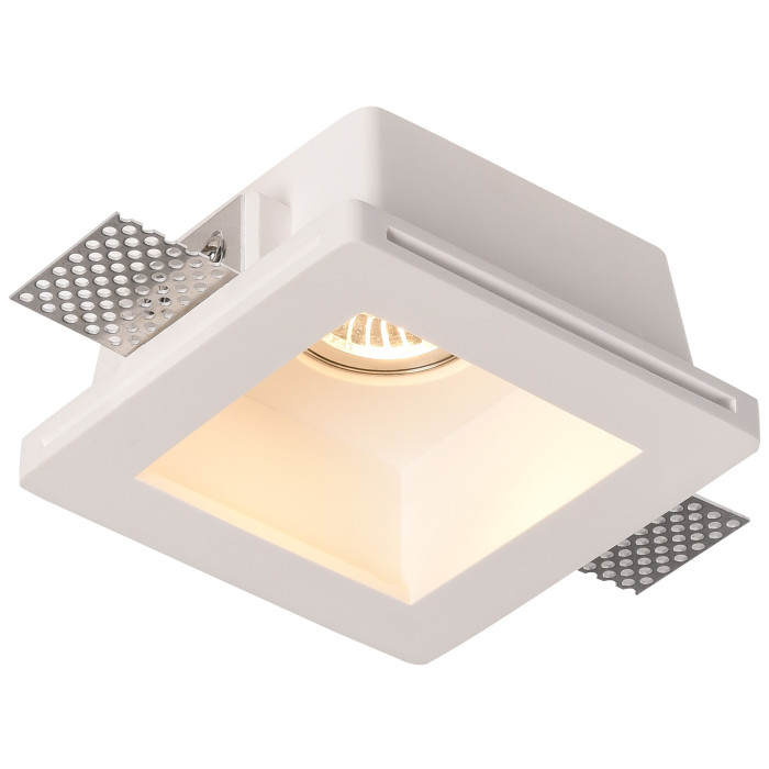 LED lubų šviestuvas, kvadratinis, gipsinis, 1 lizdas