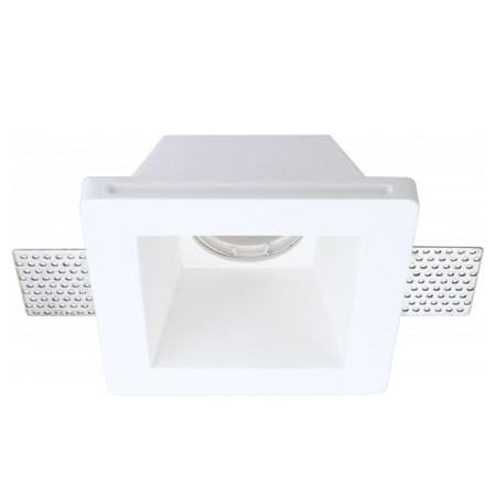 LED lubų šviestuvas, kvadratinis, gipsinis, 1 lizdas
