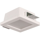 LED lubų šviestuvas, kvadratinis, gipsinis, matinis stiklas, 1 lizdas