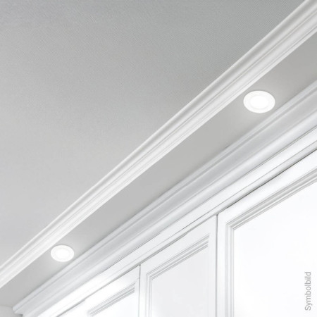 LED lubų šviestuvas, apvalus, plastikinis, matinis stiklas