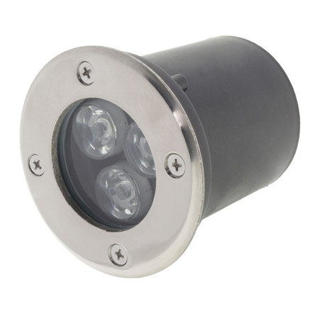 LED lauko taškinis šviestuvas, įmontuojamas, 3W, šalta balta šviesa