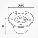 LED lauko taškinis šviestuvas, įmontuojamas, 5W, šalta balta šviesa