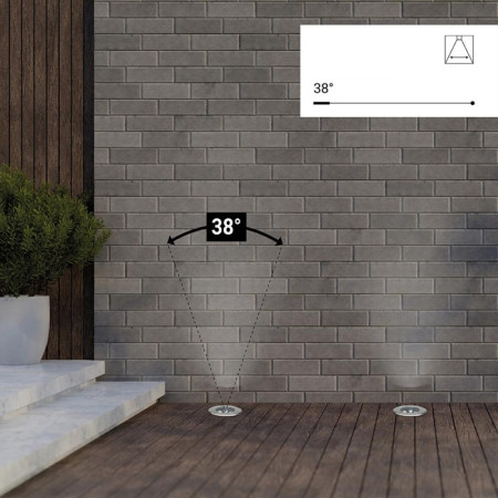 LED lauko taškinis šviestuvas, įmontuojamas, 5W, šalta balta šviesa