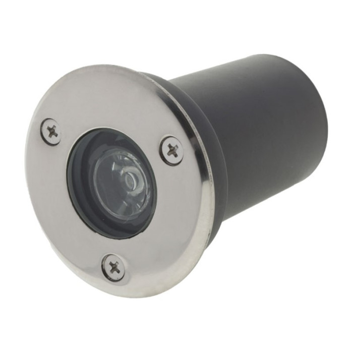 LED lauko taškinis šviestuvas, įmontuojamas, 1W, šilta balta šviesa