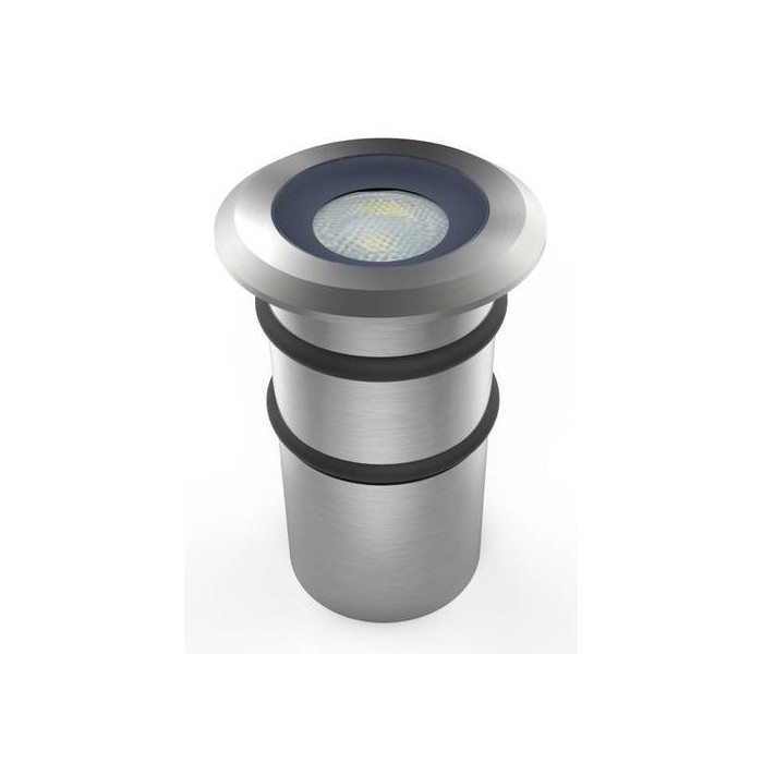 LED žemės paviršinis šviestuvas, nerūdyjantis plienas, 1W, šalta balta šviesa