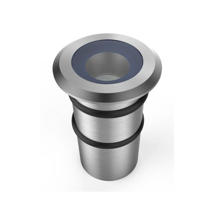 LED žemės paviršinis šviestuvas, nerūdyjantis plienas, 1.3W, šalta balta šviesa