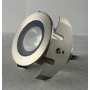 LED žemės paviršinis šviestuvas, su šešėliu, 1.3W, šalta balta šviesa