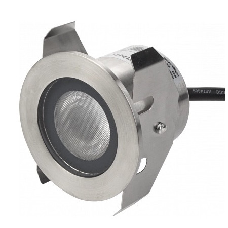 LED žemės paviršinis šviestuvas, su šešėliu, 1.3W, šalta balta šviesa