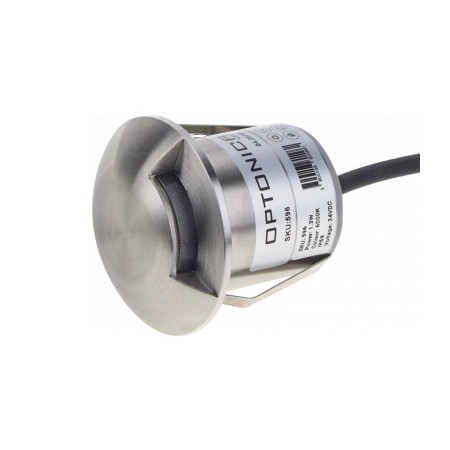 LED žemės paviršinis šviestuvas, nerūdyjantis plienas, 1 spindulys, 1.3W, šalta balta šviesa