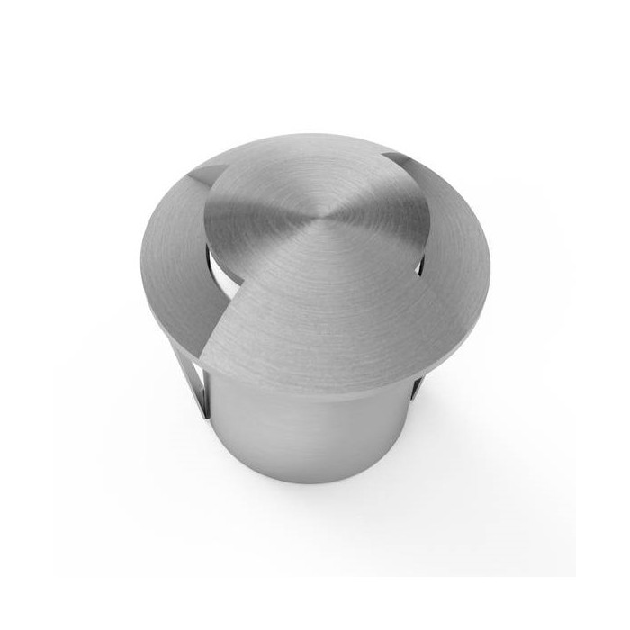 LED žemės paviršinis šviestuvas, nerūdyjantis plienas, 2 spinduliai, 1.3W, šalta balta šviesa