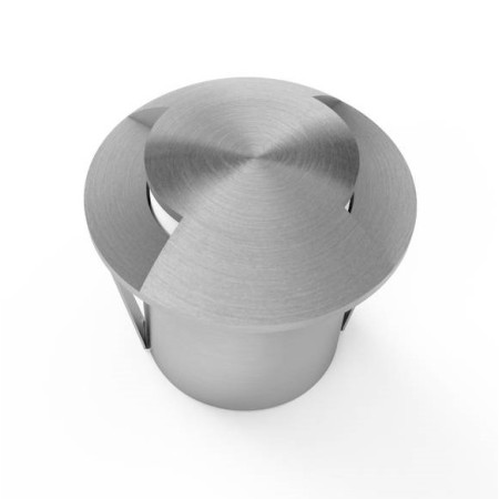 LED žemės paviršinis šviestuvas, nerūdyjantis plienas, 2 spinduliai, 1.3W, šilta balta šviesa