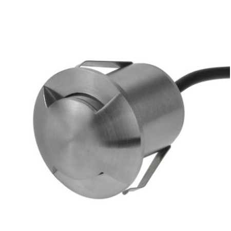 LED žemės paviršinis šviestuvas, nerūdyjantis plienas, 2 spinduliai, 1.3W, šilta balta šviesa