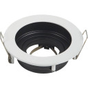 LED taškinis šviestuvas, apvalus, baltas/juodas, apskritimas