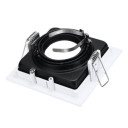 LED taškinis šviestuvas, kvadratinis, baltas/juodas, apskritimas