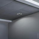 LED taškinis šviestuvas, kvadratinis, baltas/juodas, apskritimas