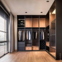 LED taškinis šviestuvas, apvalus, juodas, kvadratas