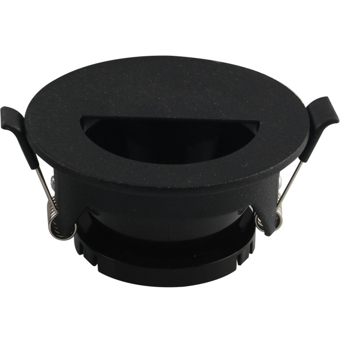 LED taškinis šviestuvas, apvalus, juodas, pusmėnulis