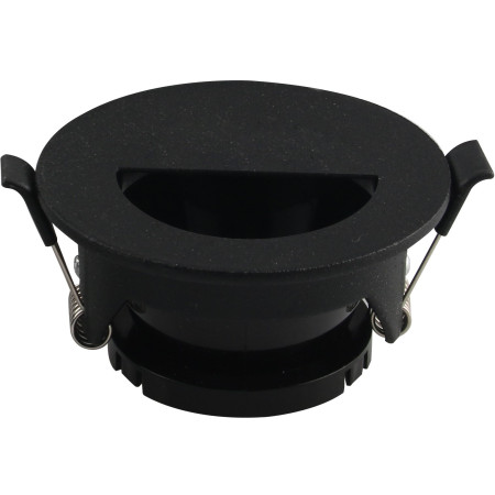 LED taškinis šviestuvas, apvalus, juodas, pusmėnulis