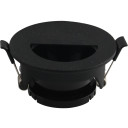 LED taškinis šviestuvas, apvalus, juodas, pusmėnulis