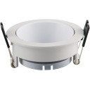 LED taškinis šviestuvas, apvalus, baltas reflektorius