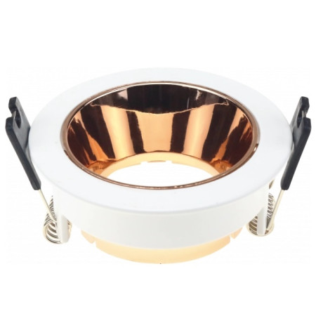 LED taškinis šviestuvas, apvalus, rausvas reflektorius