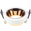 LED taškinis šviestuvas, apvalus, rausvas reflektorius