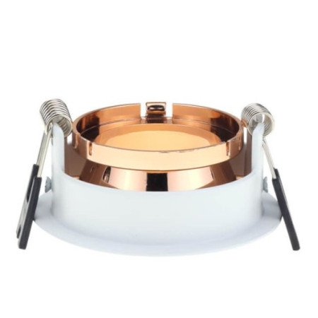 LED taškinis šviestuvas, apvalus, rausvas reflektorius