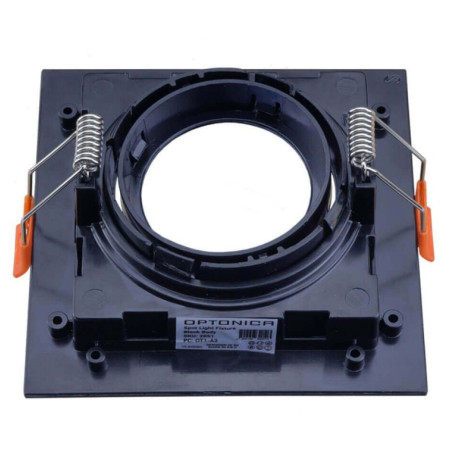 LED taškinis šviestuvas, kvadratinis, juodas, kvadratas