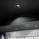 LED taškinis šviestuvas, kvadratinis, juodas, kvadratas