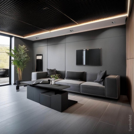 LED taškinis šviestuvas, kvadratinis, juodas, kvadratas