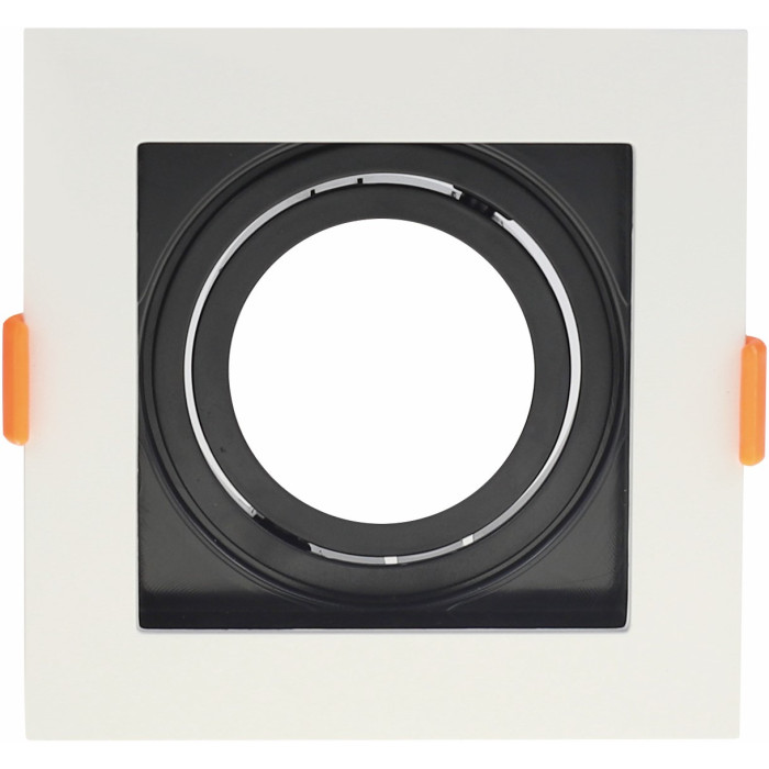 LED taškinis šviestuvas, kvadratinis, baltas/juodas, kvadratas