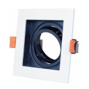 LED taškinis šviestuvas, kvadratinis, baltas/juodas, kvadratas