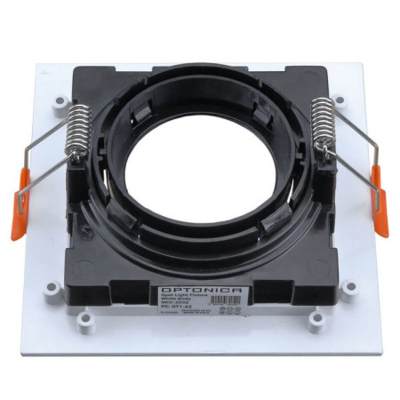 LED taškinis šviestuvas, kvadratinis, baltas/juodas, kvadratas