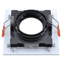 LED taškinis šviestuvas, kvadratinis, baltas/juodas, kvadratas