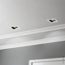 LED taškinis šviestuvas, kvadratinis, baltas/juodas, kvadratas