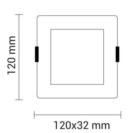 LED mini panelė, kvadratinė, Premium Line, 6W, CCT šviesa
