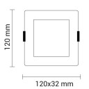 LED mini panelė, kvadratinė, Premium Line, 6W, CCT šviesa