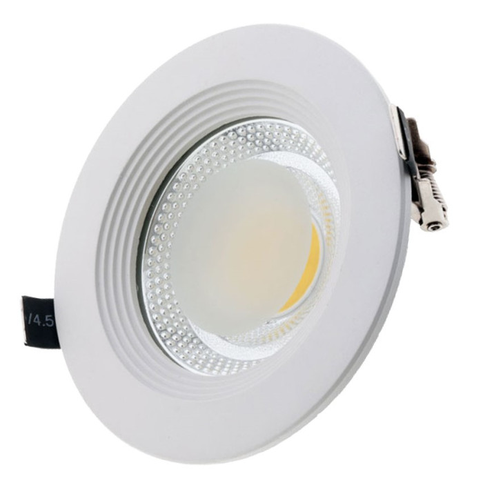 LED šviestuvas, apvalus, įmontuojamas, 15W, šilta balta šviesa