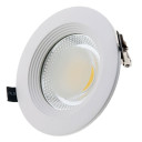 LED šviestuvas, apvalus, įmontuojamas, 15W, šilta balta šviesa