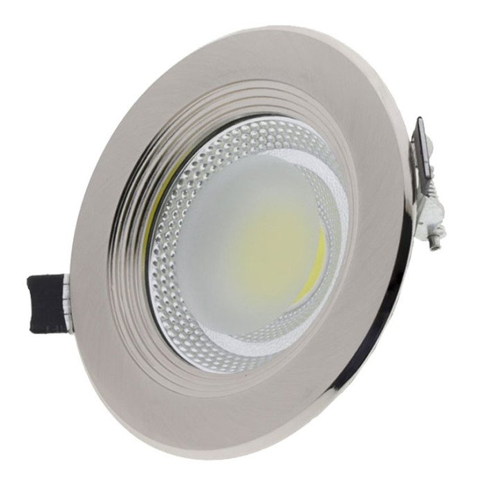 LED šviestuvas, apvalus, nerūdyjančio plieno, 20W, šalta balta šviesa
