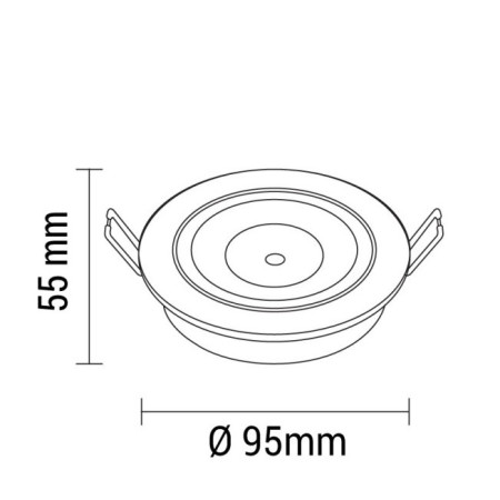 LED šviestuvas, apvalus, pasukamas, 8W, neutrali balta šviesa