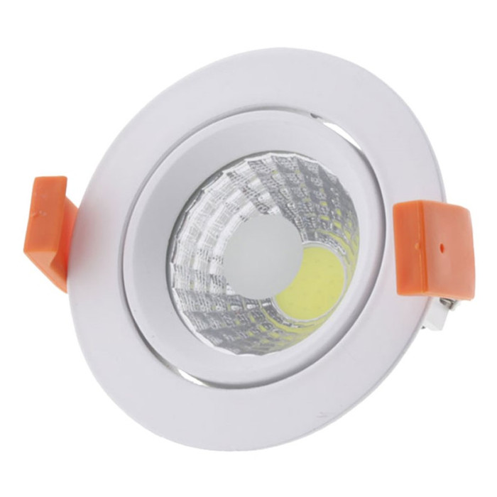 LED šviestuvas, apvalus, pasukamas, 60°, 8W, neutrali balta šviesa