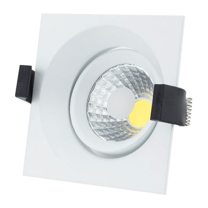 LED šviestuvas, kvadratinis, įmontuojamas, 8W, šalta balta šviesa