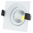 LED šviestuvas, kvadratinis, įmontuojamas, 8W, neutrali balta šviesa